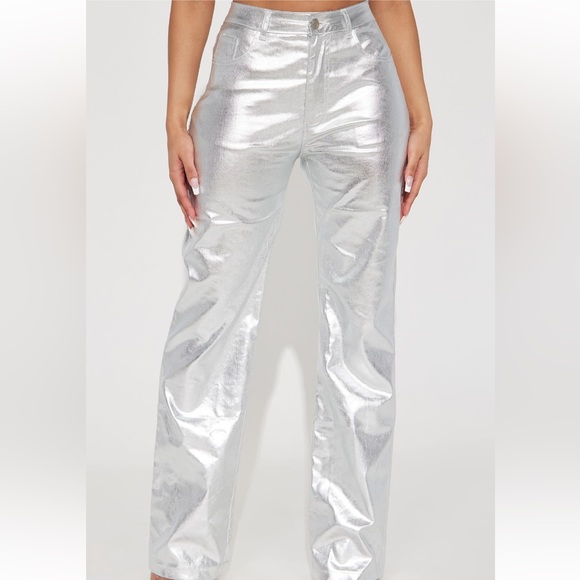 Fashion nova metallic pants - Picture 1 of 2